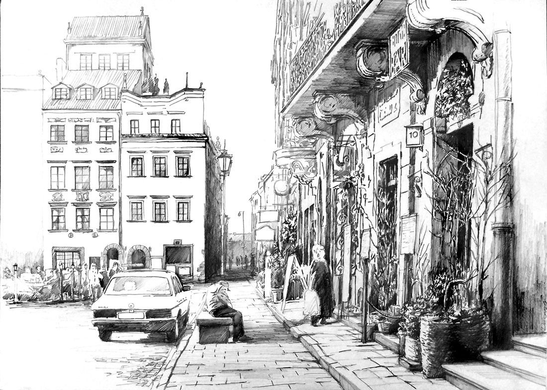Рисунки старых городов