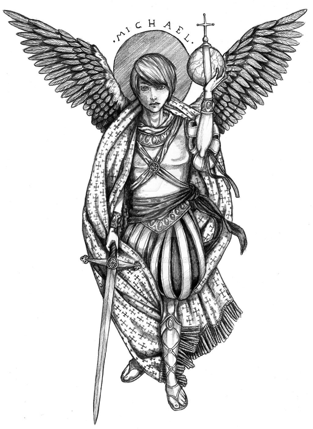 Эскизы архангел с мечом