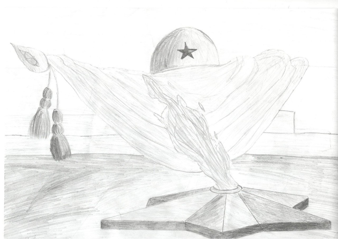 Рисунок вечного огня карандашом для срисовки. Рисунок на военную тему карандашом.