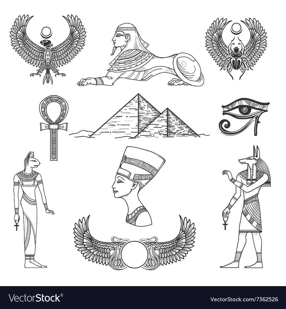 Стилизованные египетские символы
