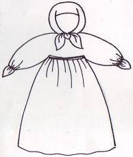 Трафарет куклы Масленицы