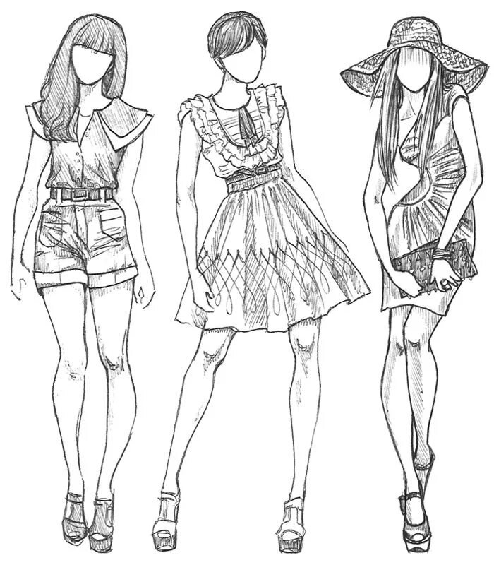 Рисованная одежда на девушках