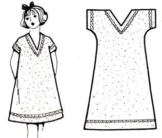 Эскиз модели сорочки