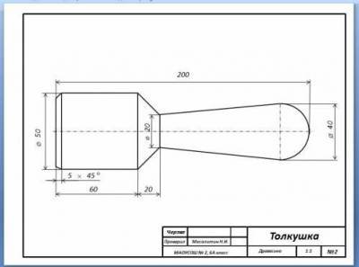 Толкушка чертеж по технологии