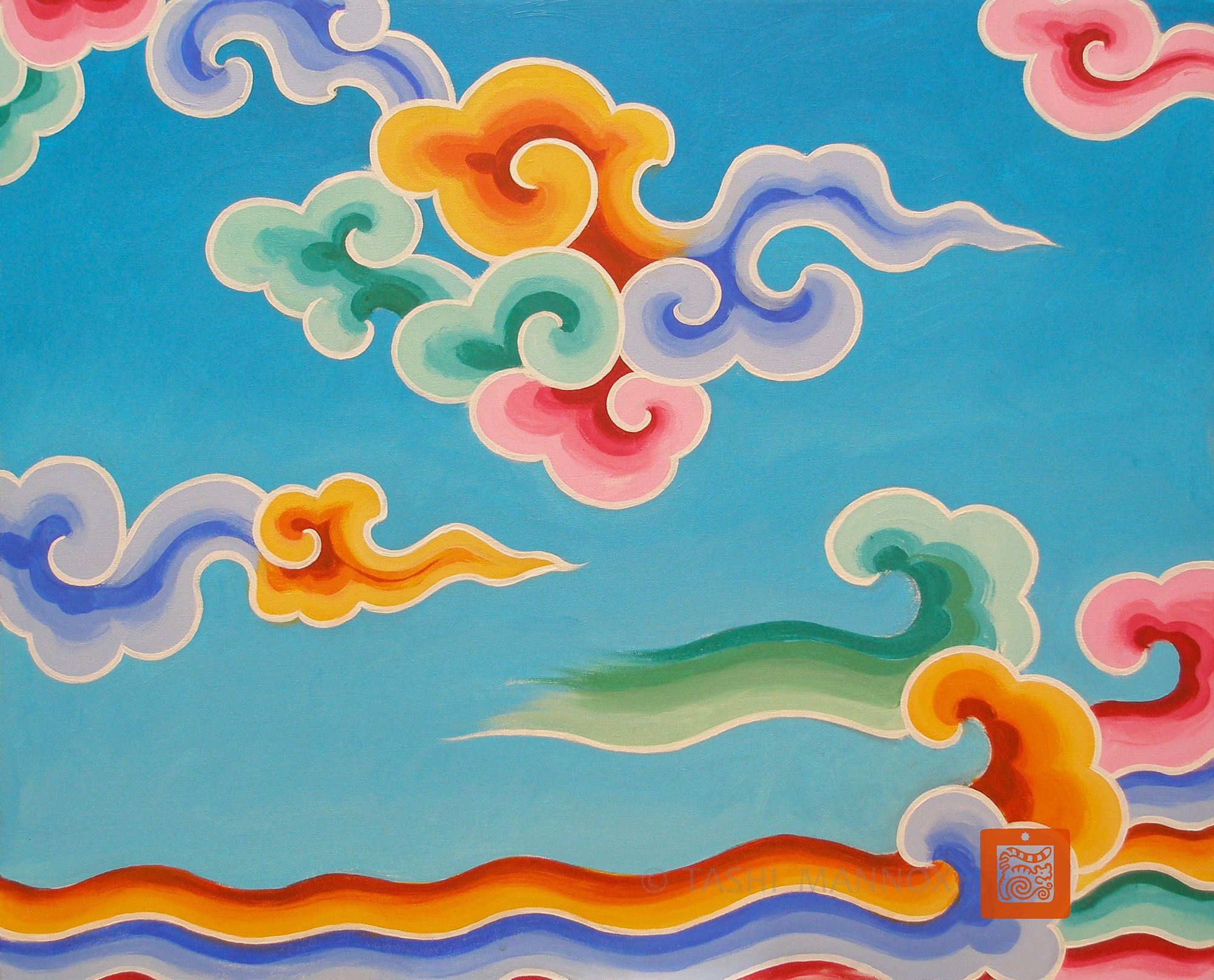 Японские облака. Стилизованные облака. Облака в буддизме. Японский орнамент облака. Китайский орнамент облака.