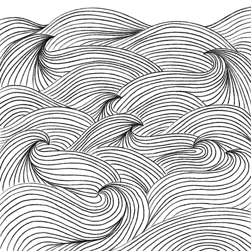 Графический линейный рисунок. Зентангл волны. Узор из линий. Орнамент из линий. Графика линии.