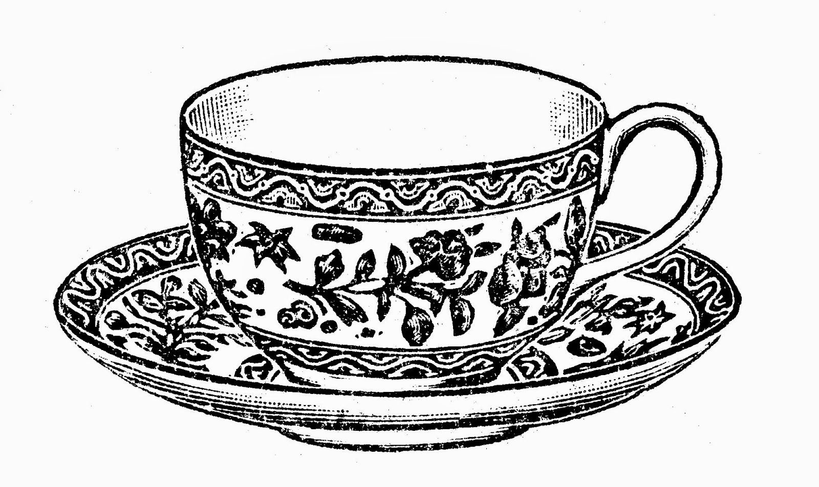 Чашка чая гравюра