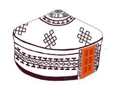 Раскраска Башкирская юрта для детей