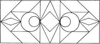 Узор в полосе из геометрических фигур