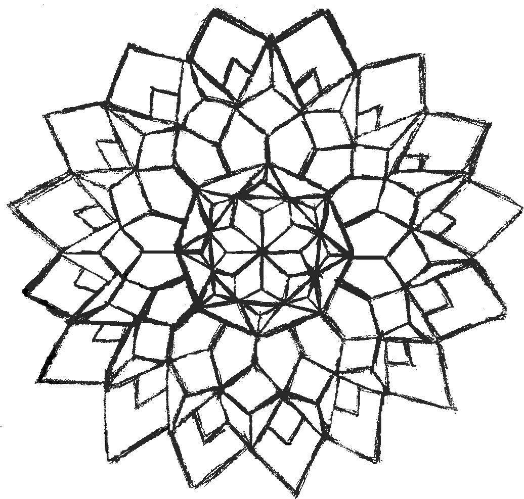 Сложный орнамент из геометрических фигур