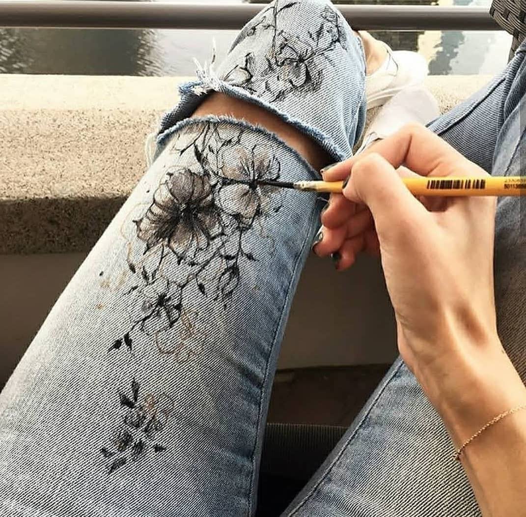 Роспись на джинсах