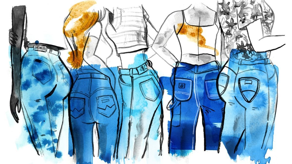 Иллюстрации видов джинс