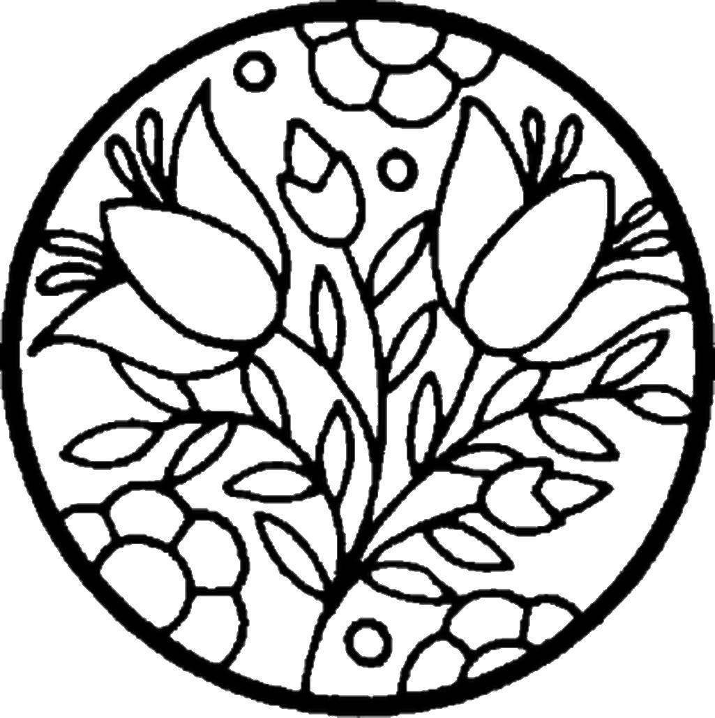 Растительный орнамент в круге
