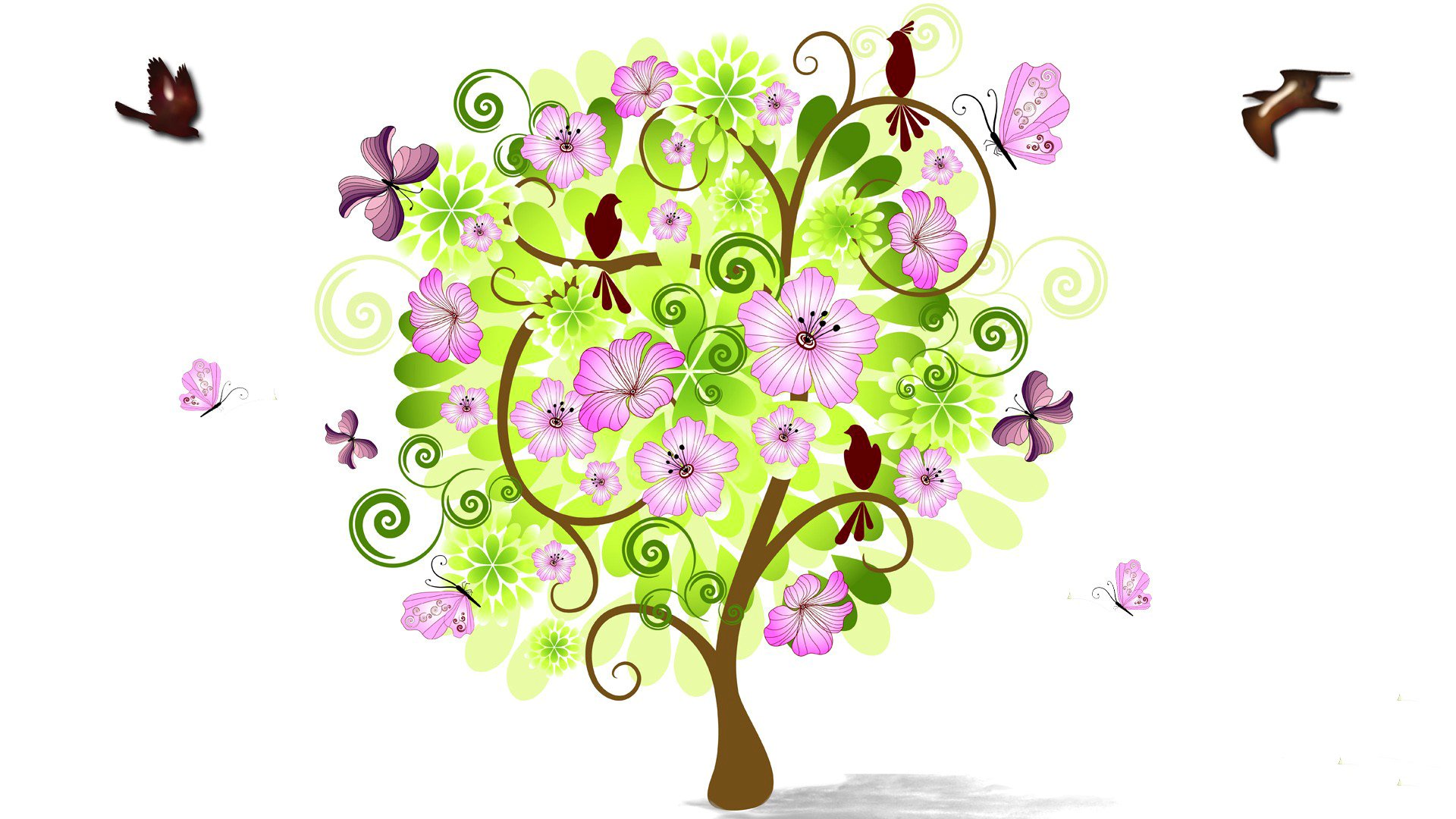 Цветы для оформления весны. Сказочное дерево. Сказочное дерево на прозрачном фоне. Сказочное дерево на белом фоне. Дерево рисунок.
