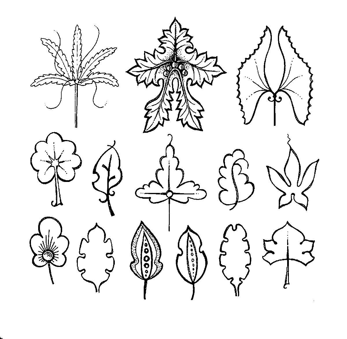 Листья растения стилизация