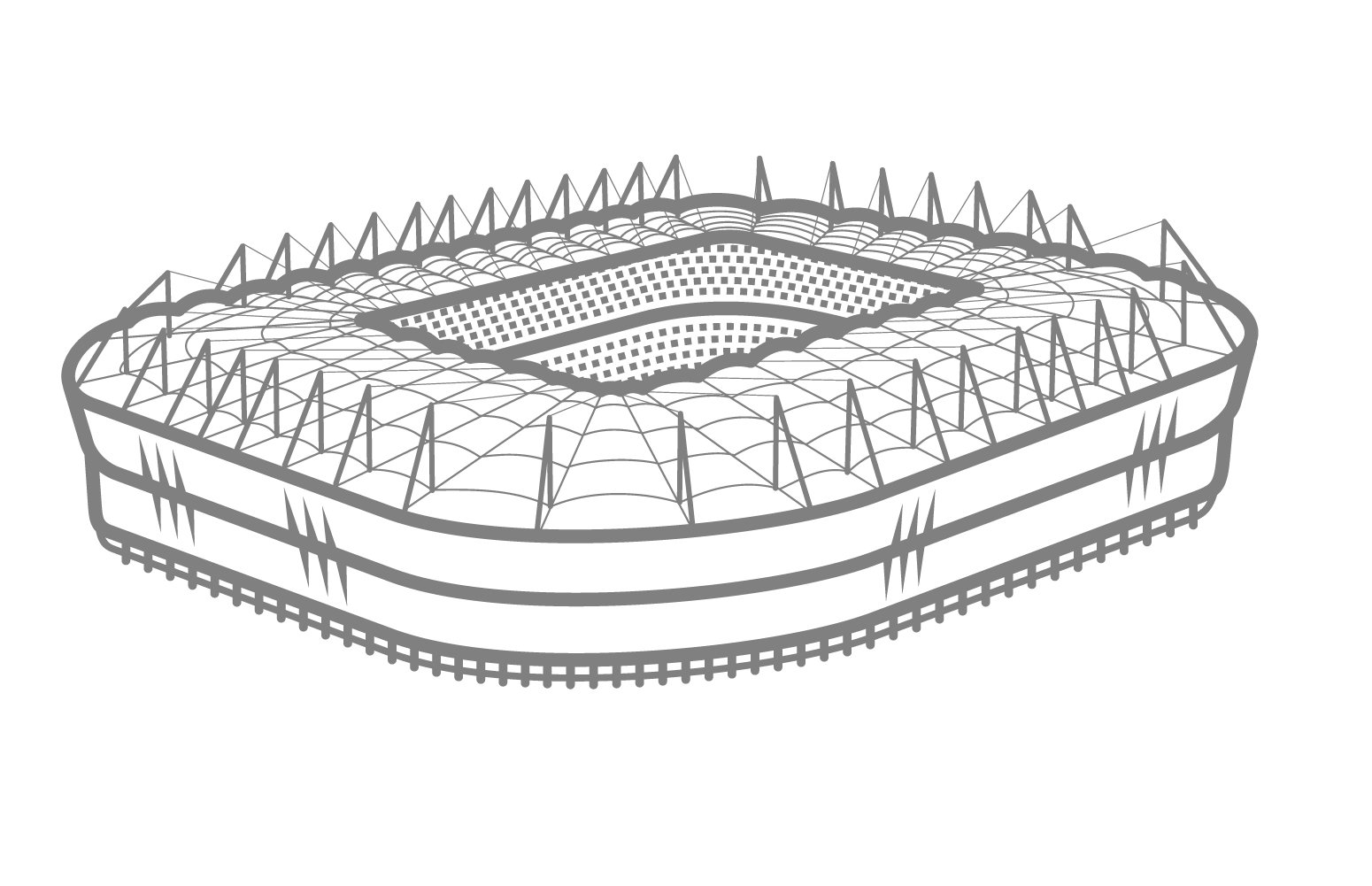 Стадион рисунок карандашом