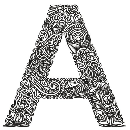 Раскраска антистресс буквы