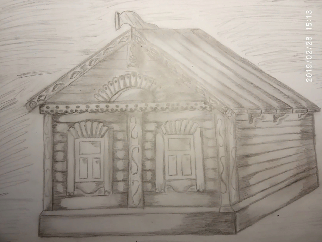 Нарисованный русский дом. Изображение избы. Изба рисунок. Рисование избы. Рисование деревянный дом.