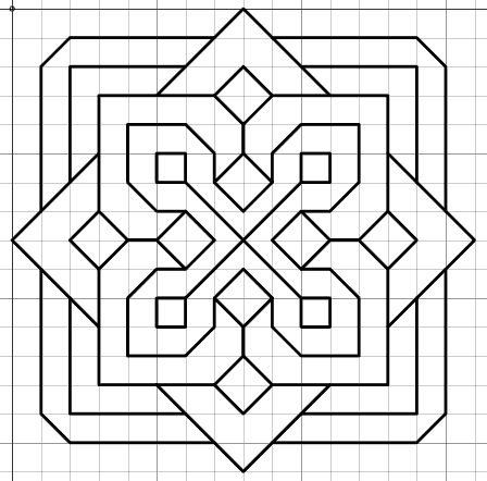 Узоры в клеточку в тетради