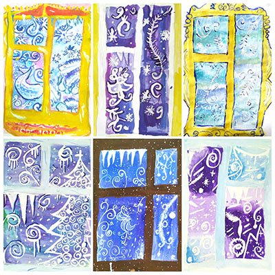 Рисование зимние узоры в подготовительной группе