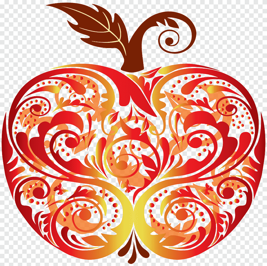 Стилизованное изображение яблока