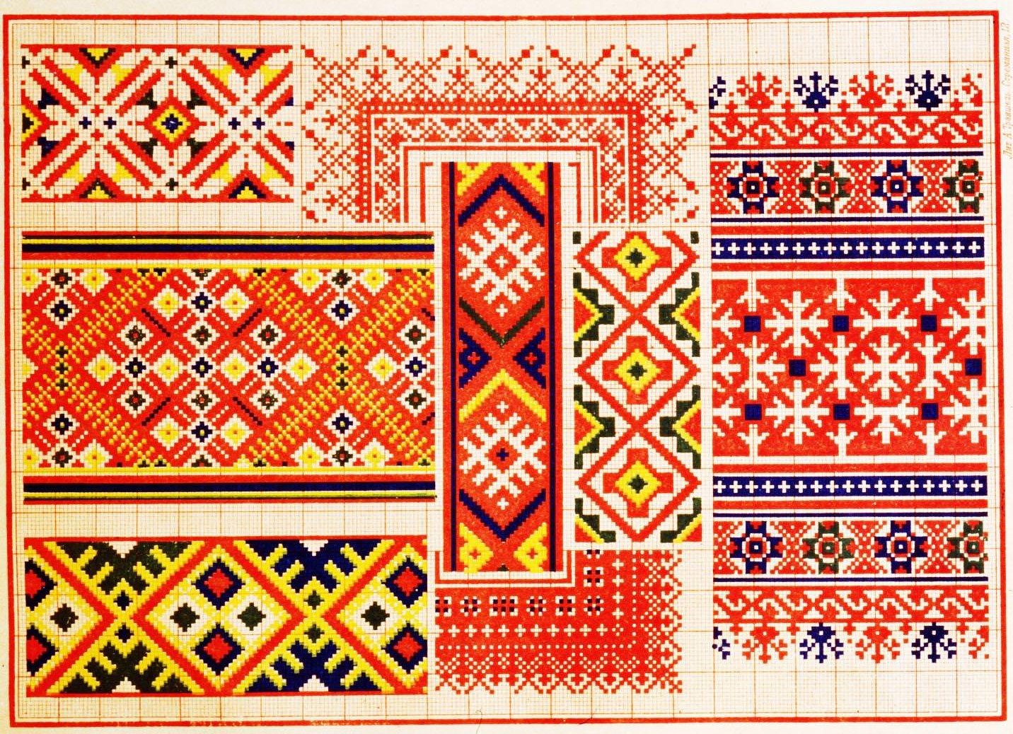 Великорусские узоры из коллекции Далматова