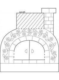 Печь раскраска для детей