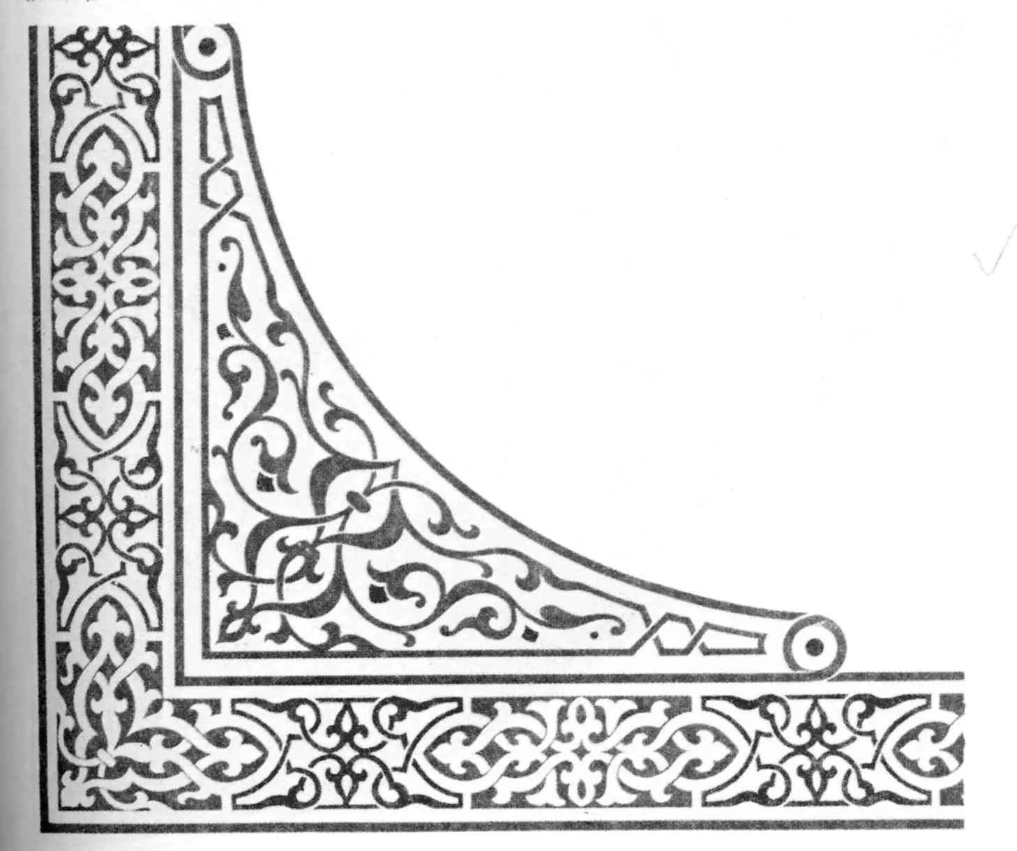 Арабский орнамент угловой