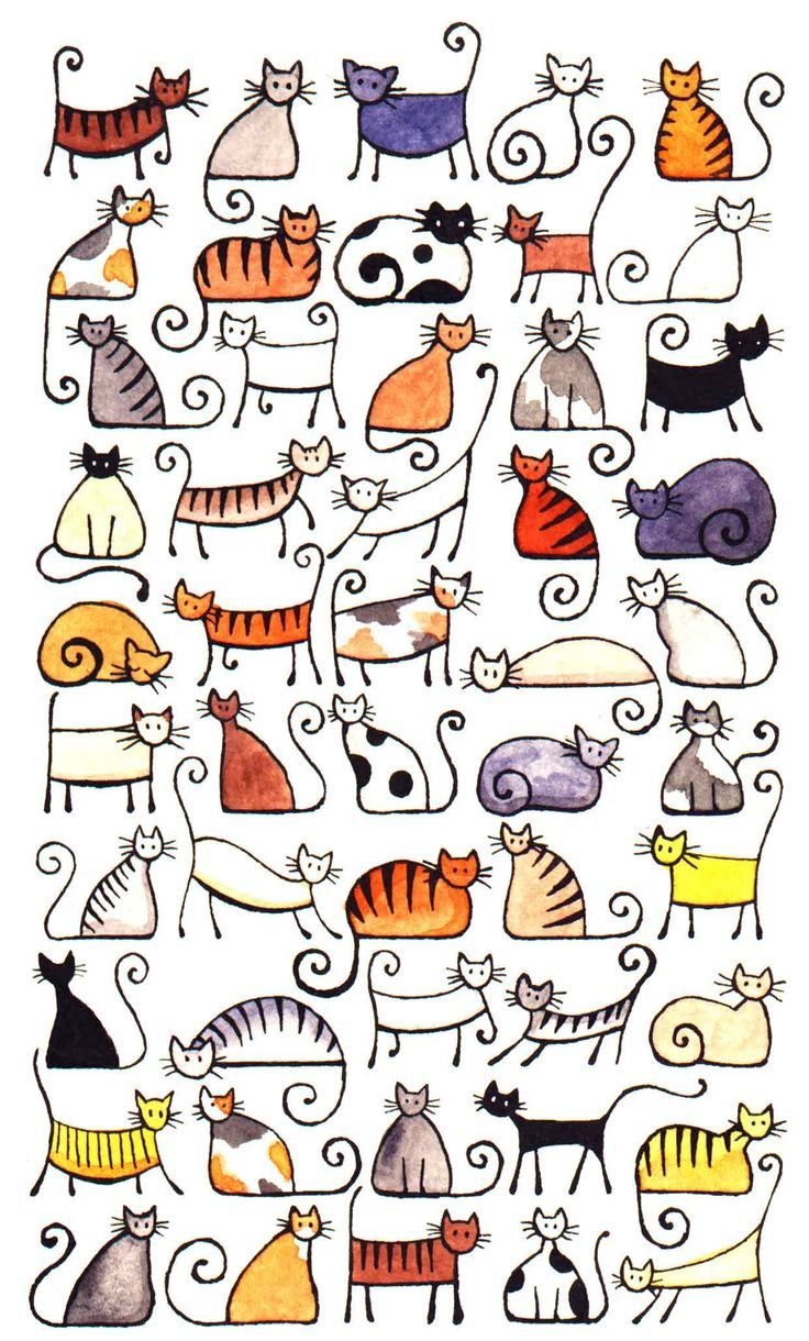 Смешные кошки рисунки