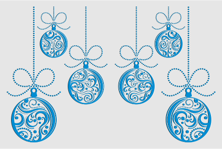 Новогодние узоры на окна шары