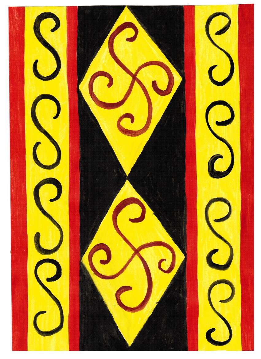 Башкирский ковер с орнаментом
