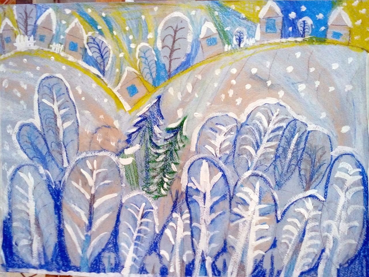 Декоративное рисование зима