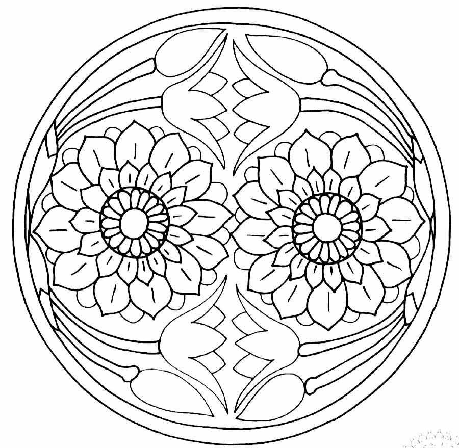 Орнаменты в круге для рисования