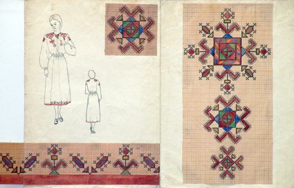 Чувашская вышивка узоры на платье