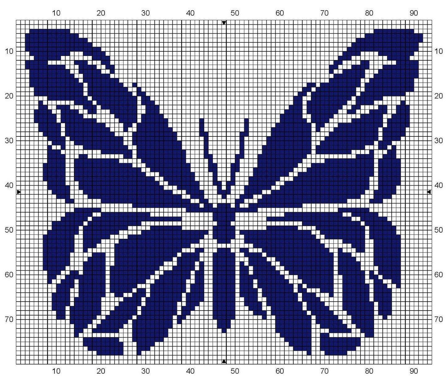 Филейное вязание бабочки схема вязания