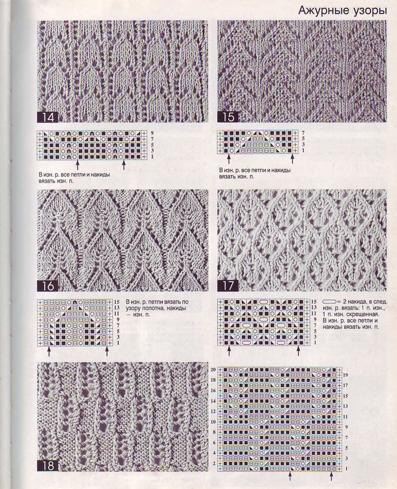 Образцы вязания спицы