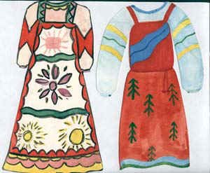 Рисование русская народная одежда в подготовительной группе