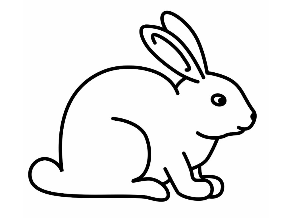 Кролик рисунок контурный (47 фото) » рисунки для срисовки на Газ-квас.ком