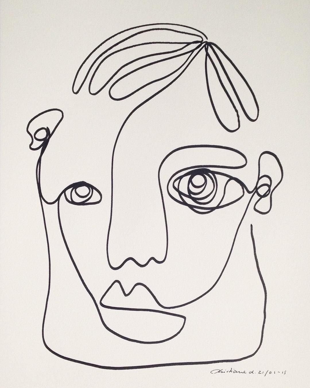 Пабло Пикассо портрет линии