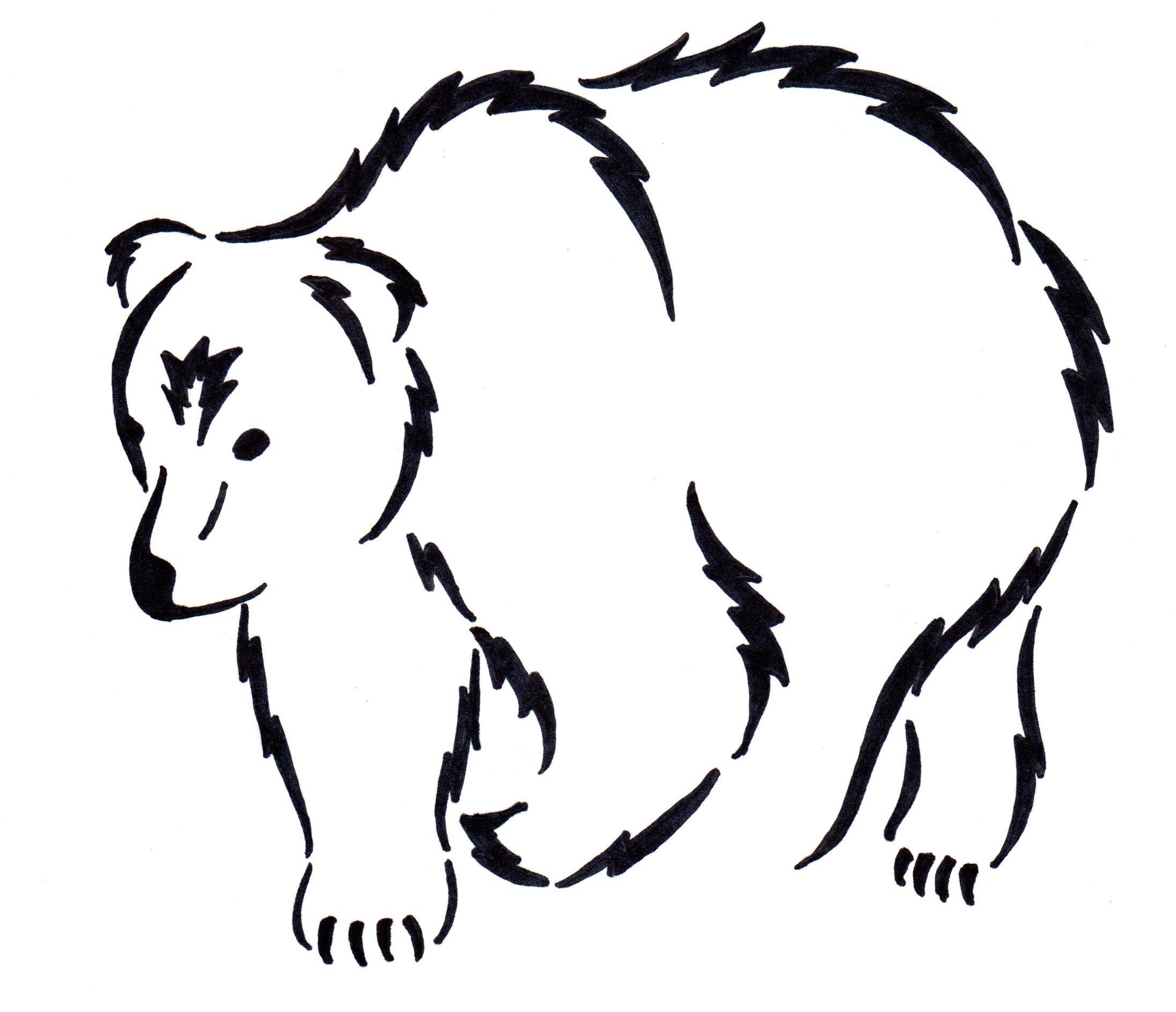 Медведь контур