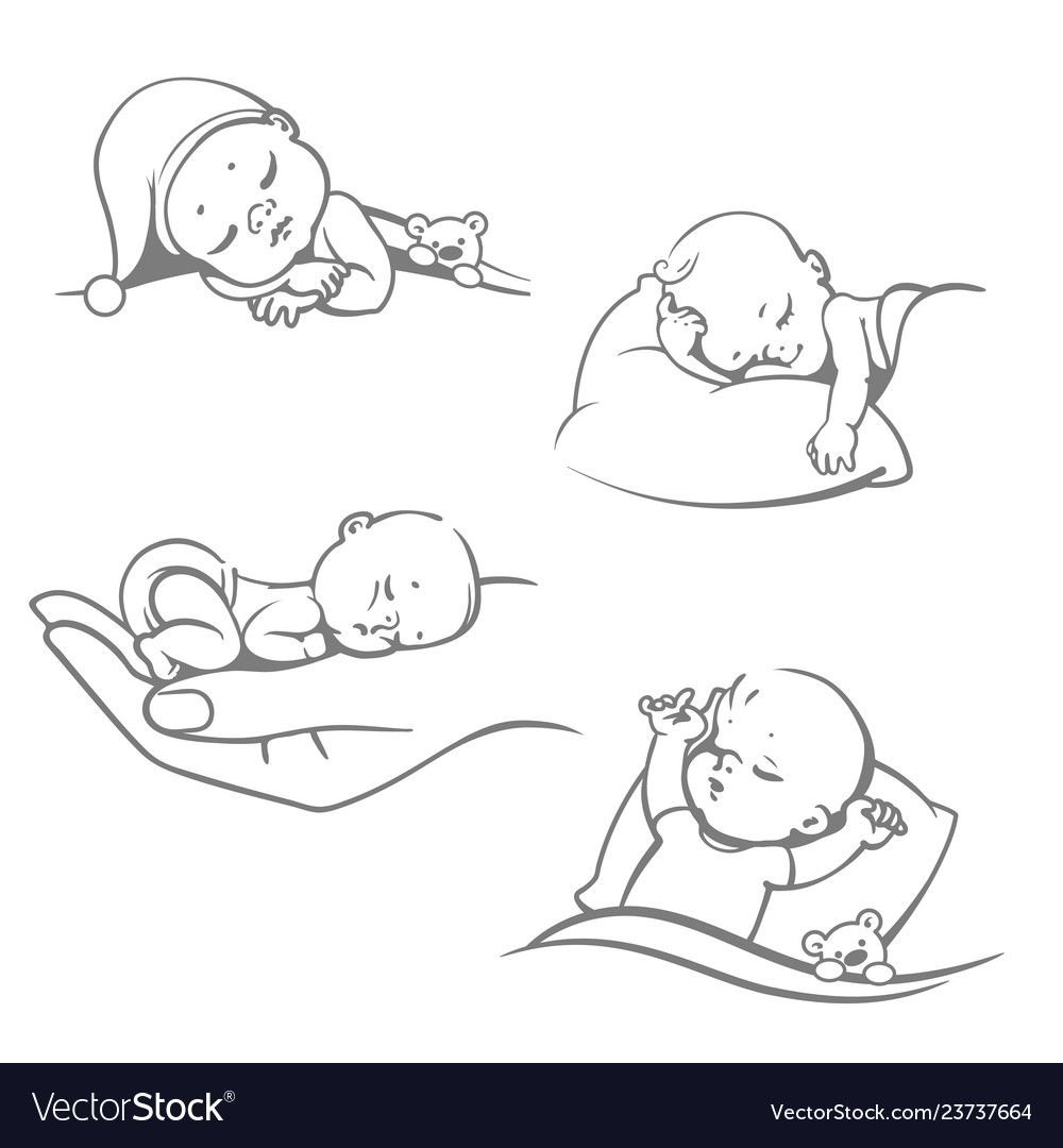 Схематичный рисунок младенца