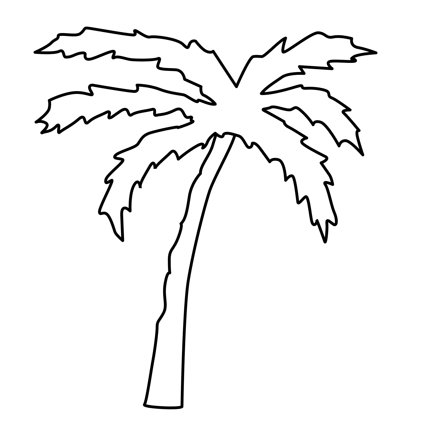 Трафарет пальмы для детей