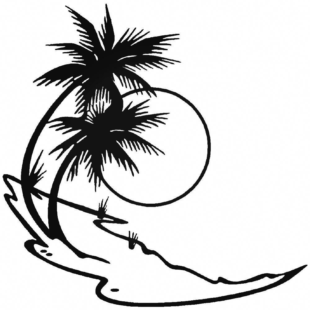Остров пальмы эскиз
