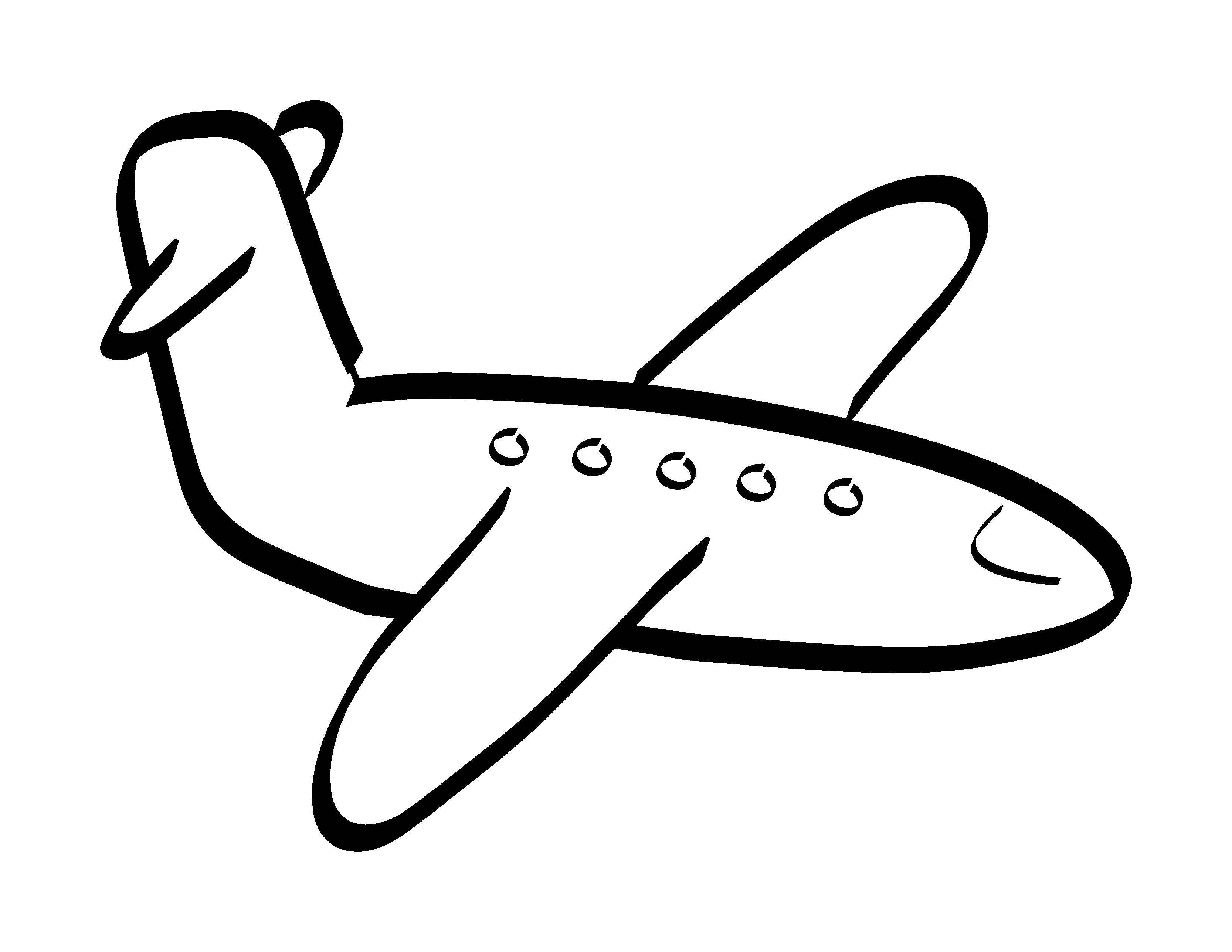 Самолет контур для детей