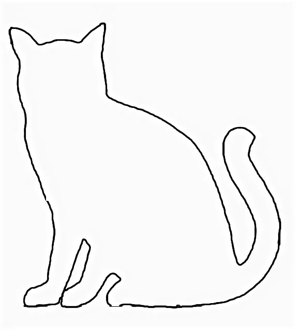 Трафарет кота для рисования