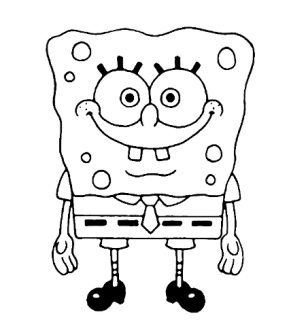 Спанч Боб трафарет