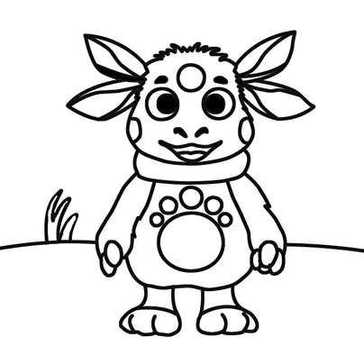 Лунтик трафарет