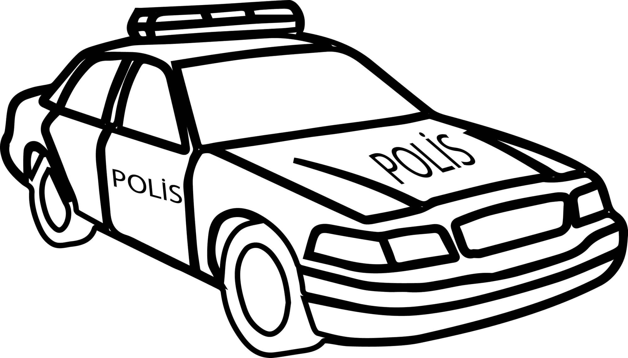 Раскраска Полицейская машина