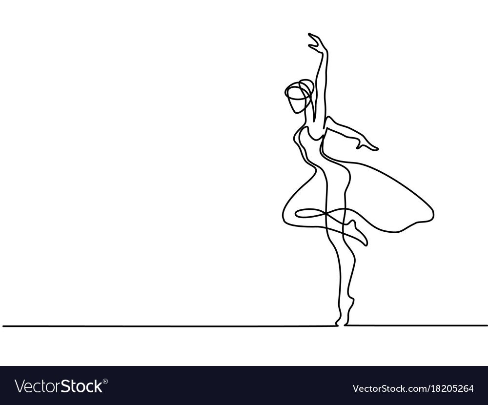 Танцовщица одной линией
