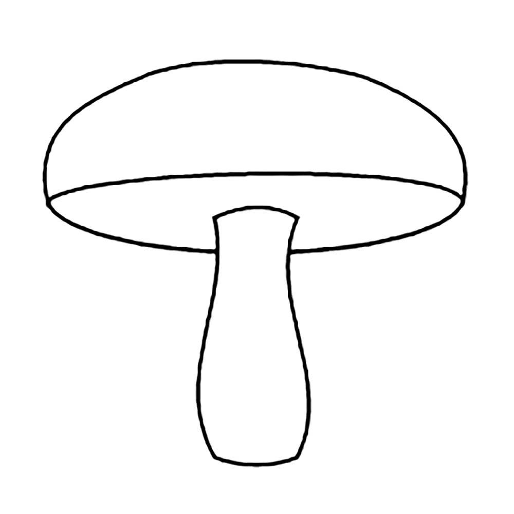 Гриб рисунок чб